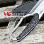 S-TEC D-Guard 10″ Fixed Blade Full Tang Knife w/ ABS Sheath -Silver – T25148SL - Image 7