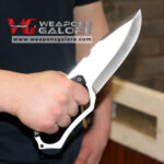 S-TEC D-Guard 10″ Fixed Blade Full Tang Knife w/ ABS Sheath -Silver – T25148SL - Image 8