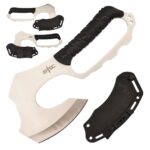 S-TEC D-Guard 10″ 10.5″ Fixed Blade Full Tang Axe w/ ABS Sheath – Silver Version – T25149SL