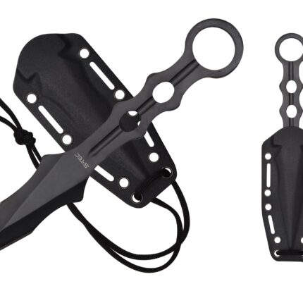 S-TEC 9″ Tactical Throwing Knife. 4mm Thick Black blade – TS200BK