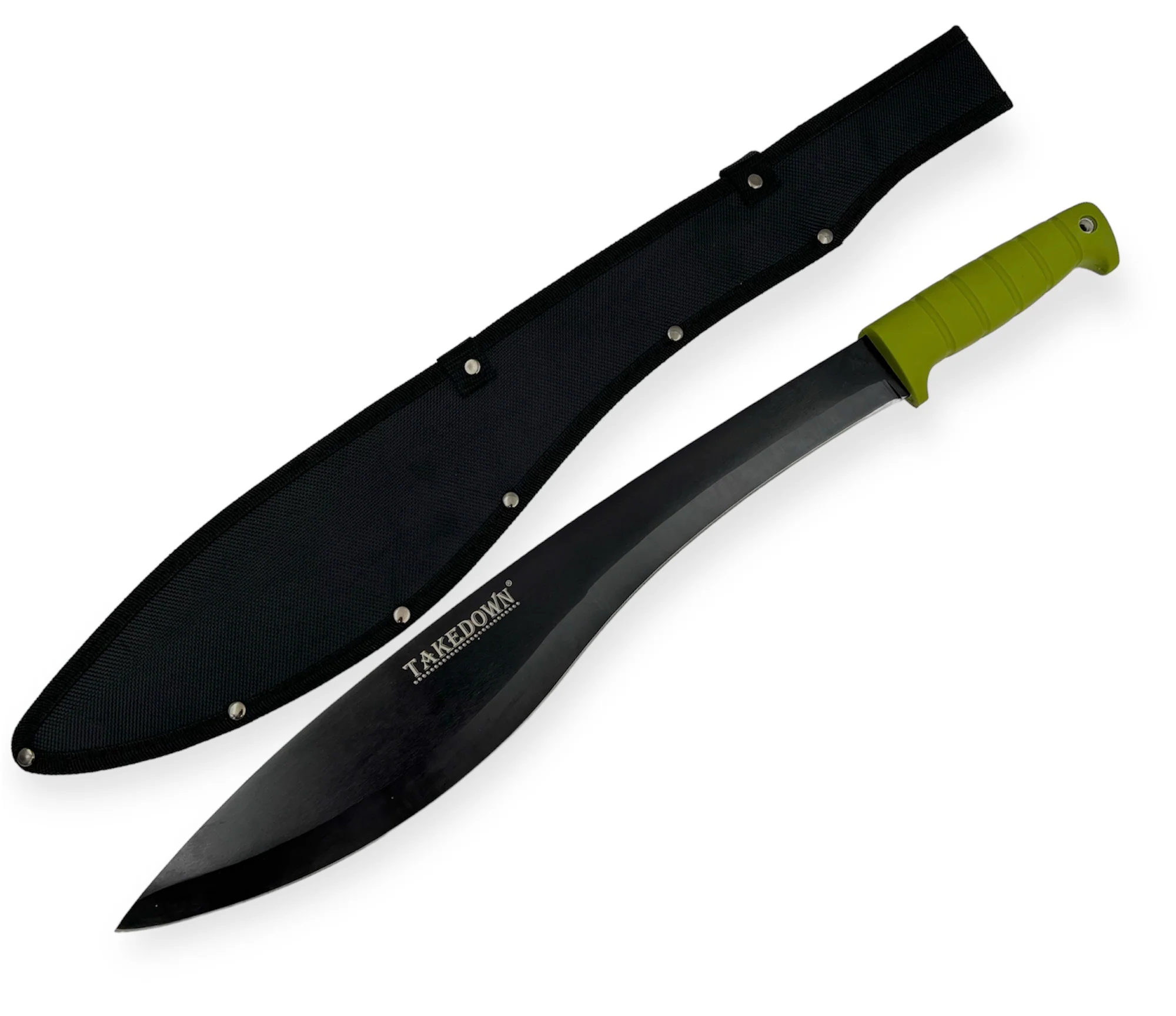 PhotoRoom-20230616-144044_2048x 21″ Inch Takedown® ” Field Machete” 5.5mm Thick Blade Green Handle – HK-21-GN – Pre Orders - Image 1