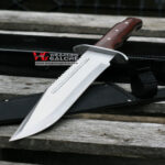 S-TEC 16″ Pakkawood Handle Hunting Bowie w/ Nylon Sheath - T224771